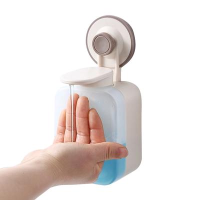 Bathroom Suction Cup Liquid Soap Dispenser Kitchen Sink Plastic Press Portable Wall-mounted Hand Bottle Punch-free Bath Supplies