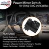 901124 Power Mirror Switch Front Driver Side - Compatible With 2000 2001 2002 Chevrolet Silverado 1500 2500 Tahoe Suburban,GMC Yukon Sierra Replaces