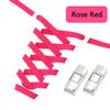 Elastic Laces Sneakers Press Lock Shoelaces Without Ties 8MM Wide Flats No Tie Shoe Laces Kids Adult Sports Running Shoelace NEW
