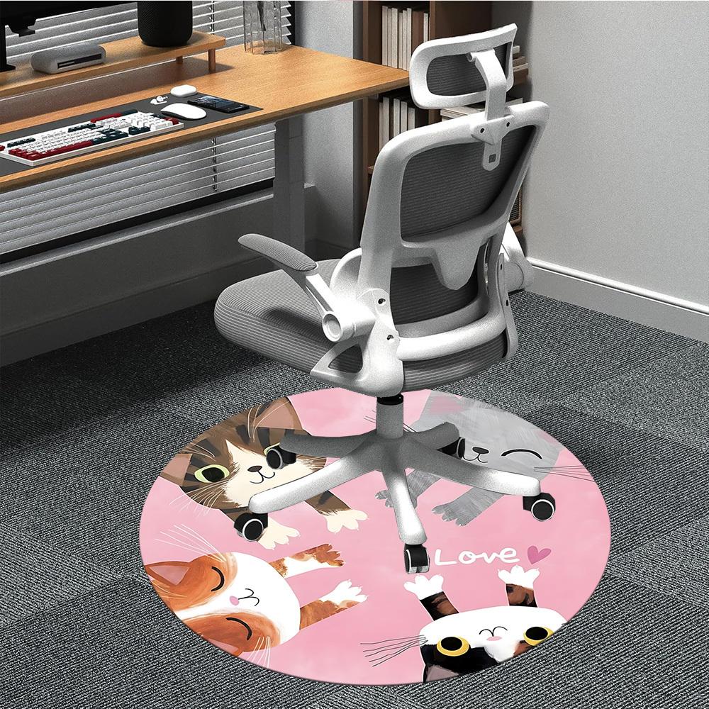 

1pc Cat Love Chair Carpet for Office - Durable, Ideal for Chair Mats, Stylish & Functional Decorative Rug yy260130015 80cm by 80cm