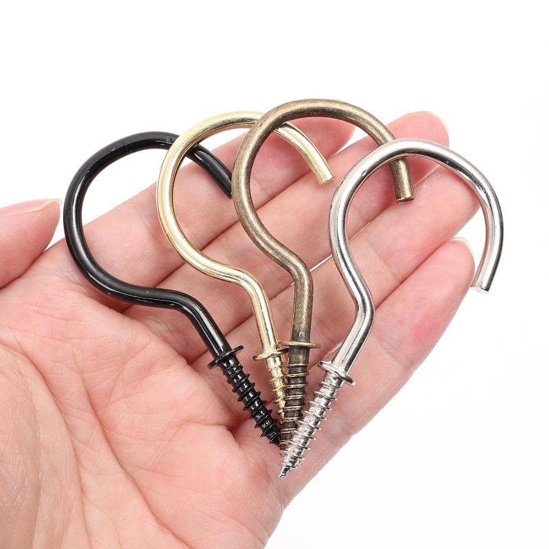 50/5 pz Ganci a Vite Grandi Appendini in Ferro Ganci a Parete Tappi a Vite Metallici per Piante Ghirlande Luci a Filo Rastrelliere a Parete per Soffitto
