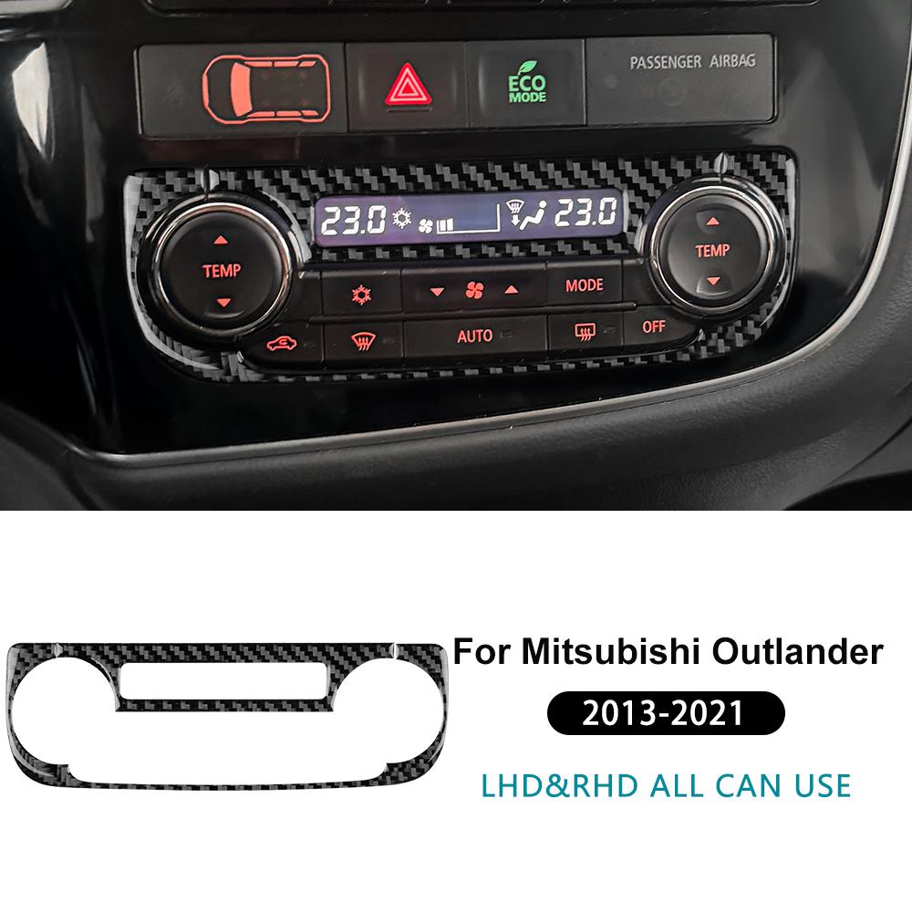 

Для Mitsubishi Outlander 2013-2020 2021 Наклейка из настоящего мягкого углеродного волокна Рамка многофункциональных кнопок центральной консоли автомобиля LHD RHD
