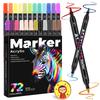 24/48/72 color Double-head Different Color Acrylic Children's Special Drawing Quick-drying  Non-fading  Stackable  Markers