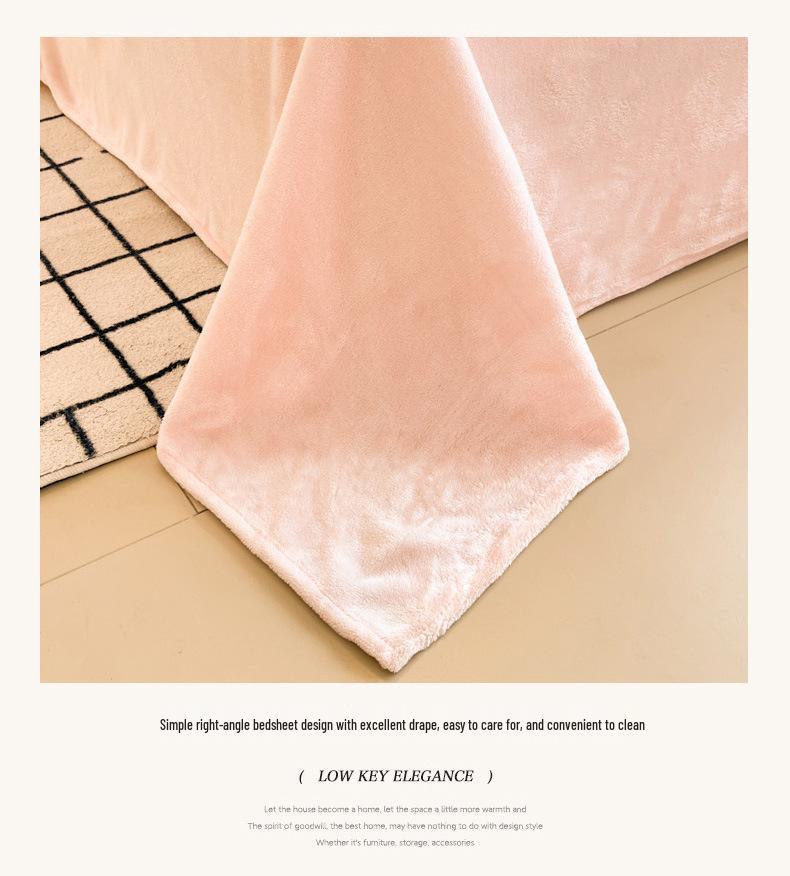 2025 Winter Fleece-Lined Velvet Bed Set: Thick Double-Sided Sheet & Duvet Cover, Dorm/Solo 3-Piece