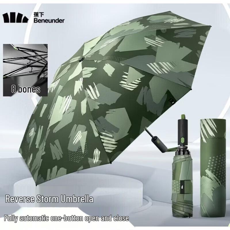 Beneunder Automatic Tri-fold Windproof Umbrella