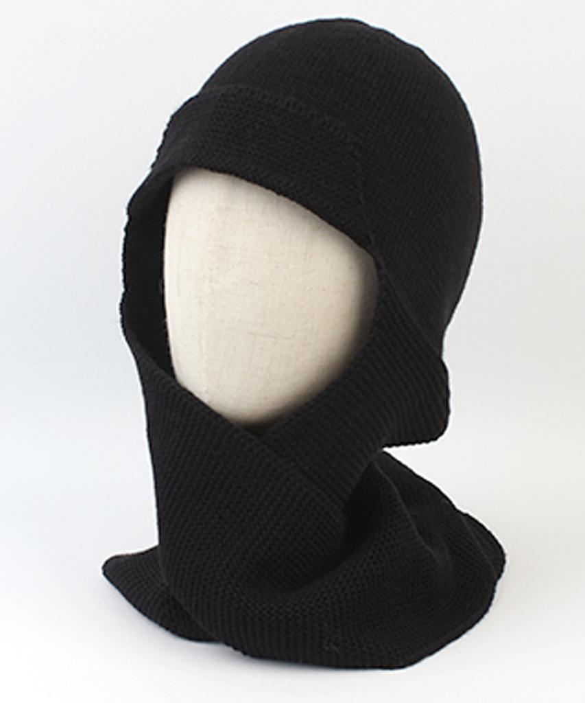 Yunibeosyeolkemiseuteuli Wool Black Brim Muffler Beanie