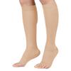 1 Pair 20-30 Mmhg Open Toe Calf Compression Stocking For Men Women Support Varicose Veins Edema Dvt Pregnancy Relief