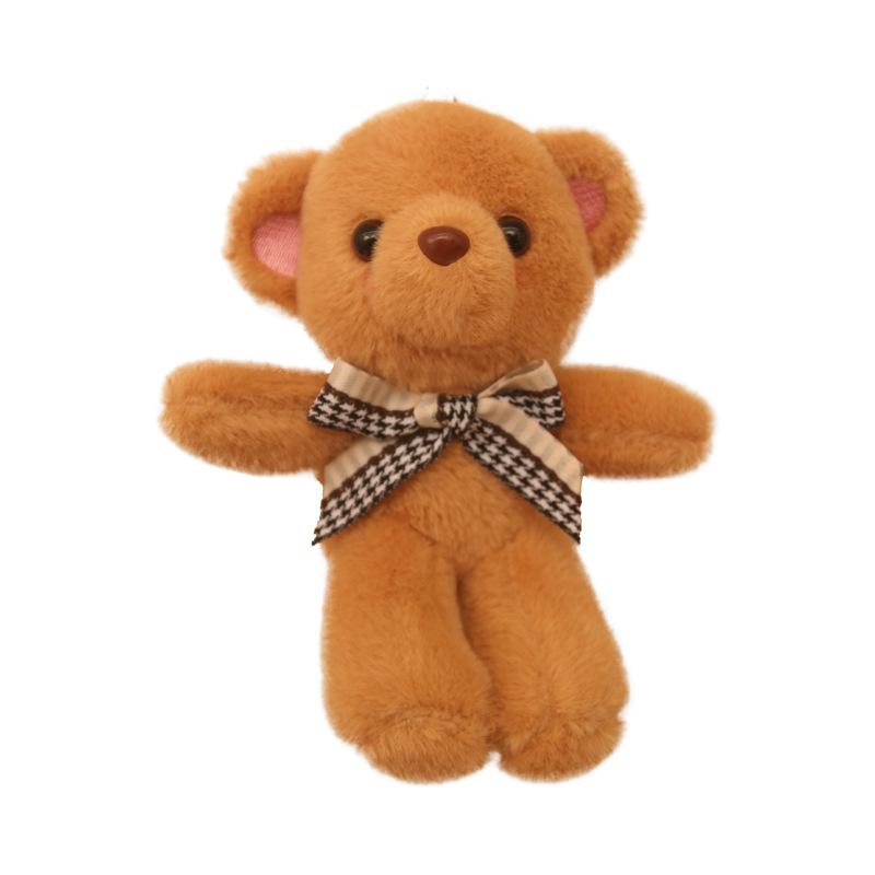 Cartoon Plush Bear Girl Keychain Schoolbag Doll Cute Backpack Pendant Ornament Doll Gift