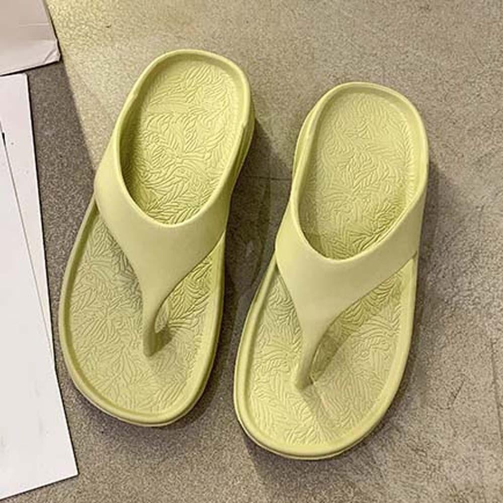 Sandal Soft Sole Non-slip Flip Flops Resilience Thickened EVA Slippers Stylish Solid Color Outdoor Flip Flops Vacation Travel