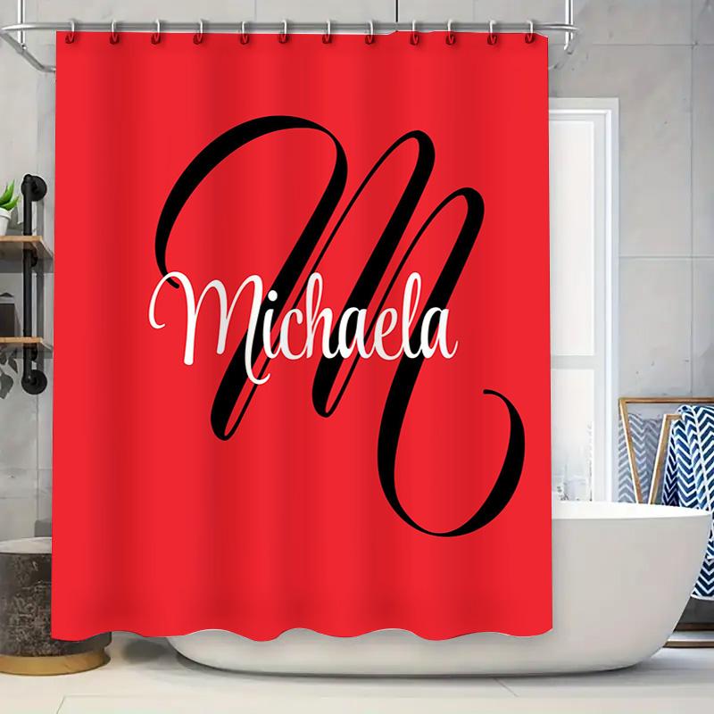 

Modern Style Shower Curtain Set Decorative Waterproof Bathroom Fabric Flowers Printed Home Decoration 3D Orange Pink Yellow Size W60H190(CM)-1 Pcs