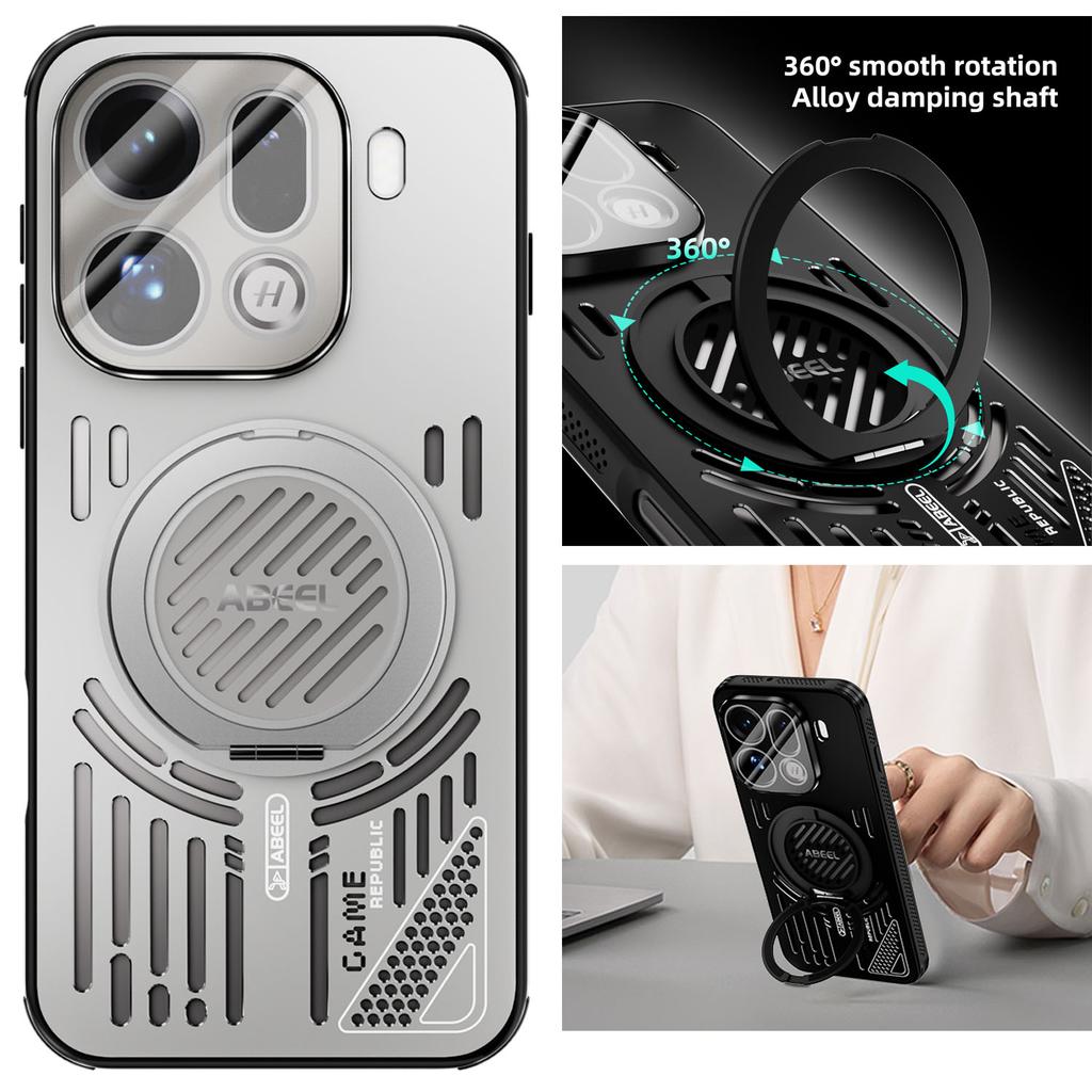 Genuine Aluminum Case For OPPO Find X9 Pro Ultra Magnetic Stand Holder Hollow Heat Dissipation Phone Cover For Find X9 Ultra