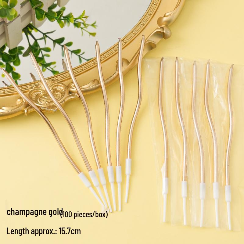 Curved Spiral Birthday Cake Candles - Creative Decorative Ornaments