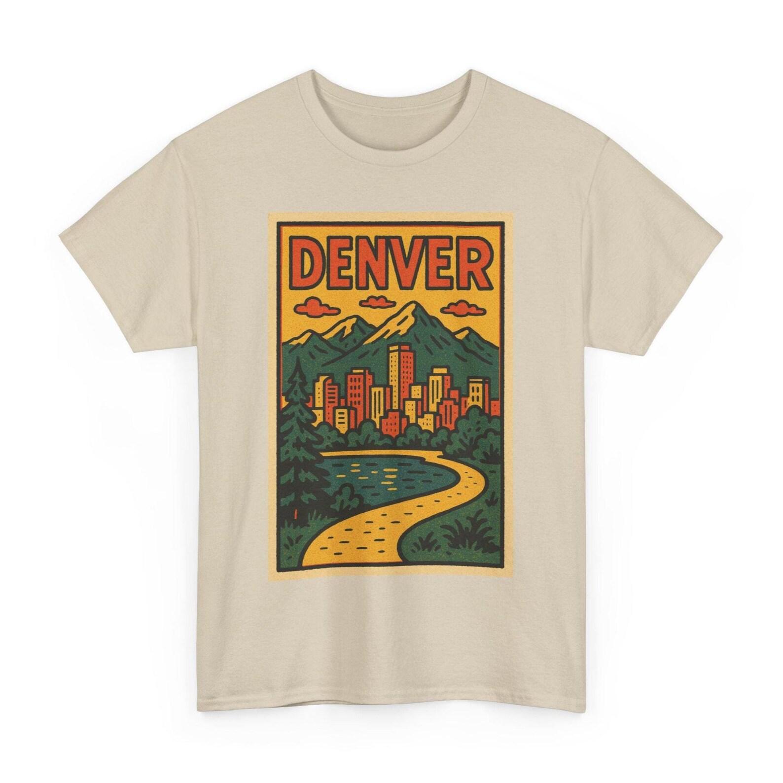 Denver T-Shirt: Retro Comic Style City Tee for Mountain Lovers Mile High Vibes 4XL