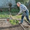 Cultivador Rotatorio Manual de Acero Inoxidable Herramienta de Jardín Azada Manual para Aflojar la Tierra y Deshierbar