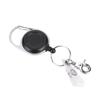 60cm Nylon Wire Rope Retractable Key Ring Keychain Recoil Keyring for Outdoor Use