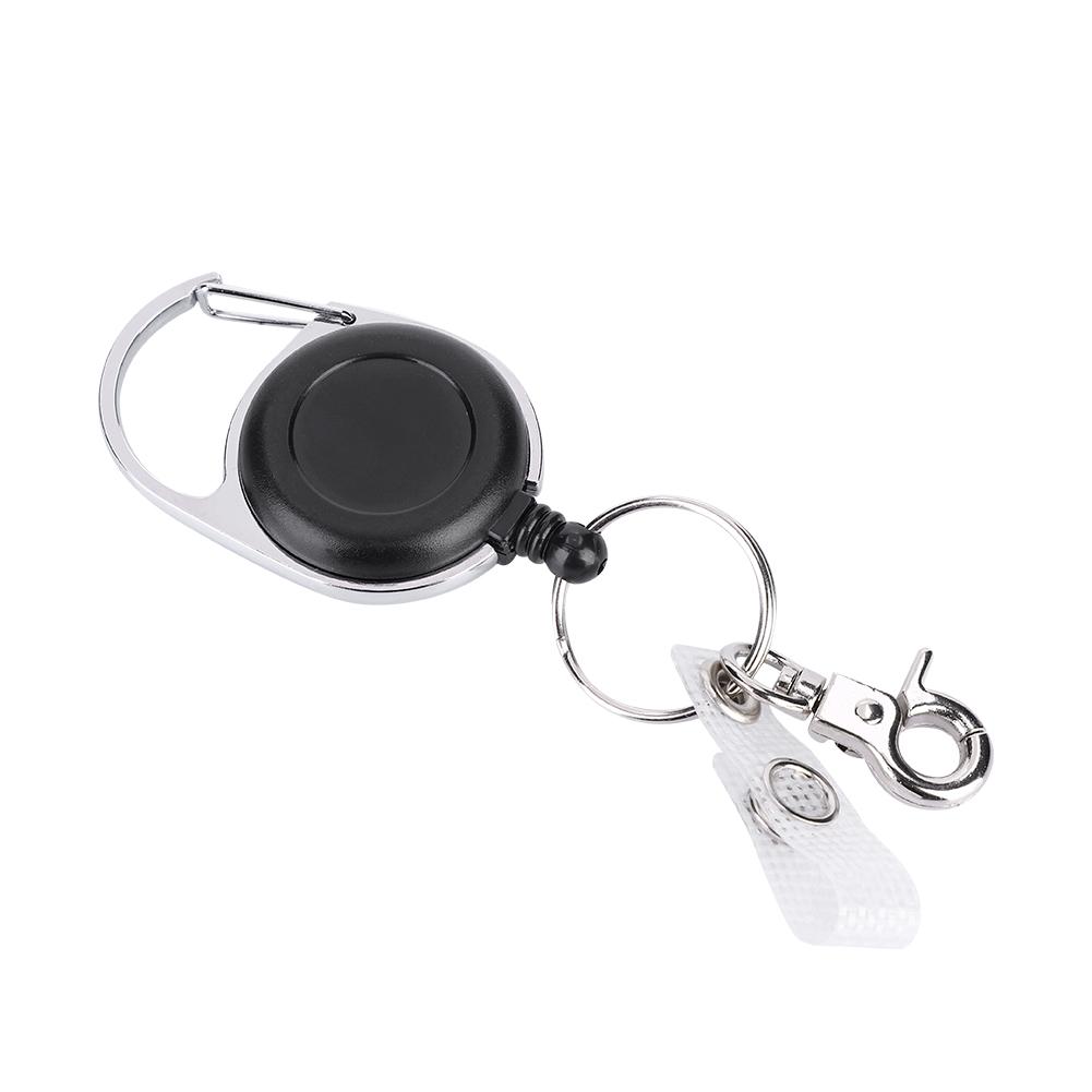 60cm Nylon Wire Rope Retractable Key Ring Keychain Recoil Keyring for Outdoor Use