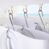 60 Pcs Shower Curtain Track Gliders Hooks Pack of 30 Pieces Hooks and 30 Pieces Gliders for Rails and Tracks(White,Classic Style)