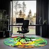 SpongeBob Printed Round Rug Carpet Chair Rug Area Rug Entryway Doormats,for Office Chair Living Room Bedroom Kitchen Room.