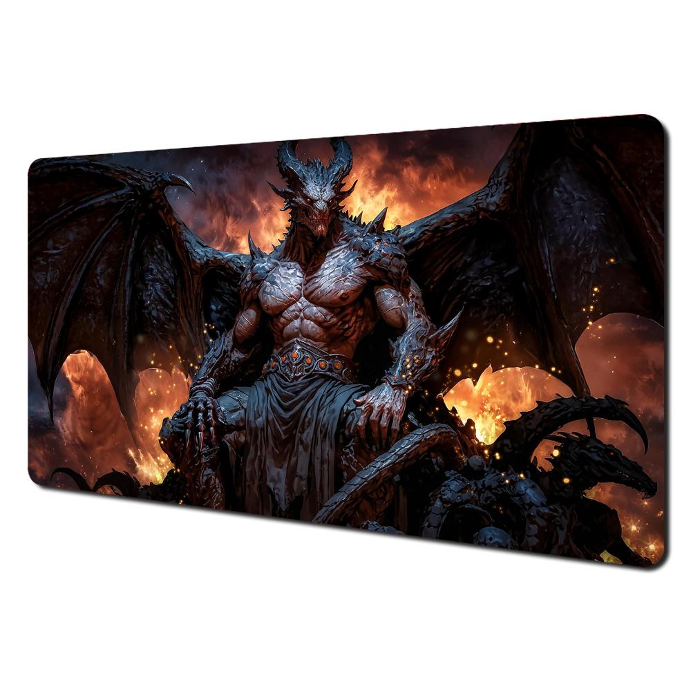 Dark Style Giant Dragon Theme Mouse Pad Desk Mat With Stitched Edges Nonslip Rubber Base Pc Accessories Gaming Mat Magic Mat