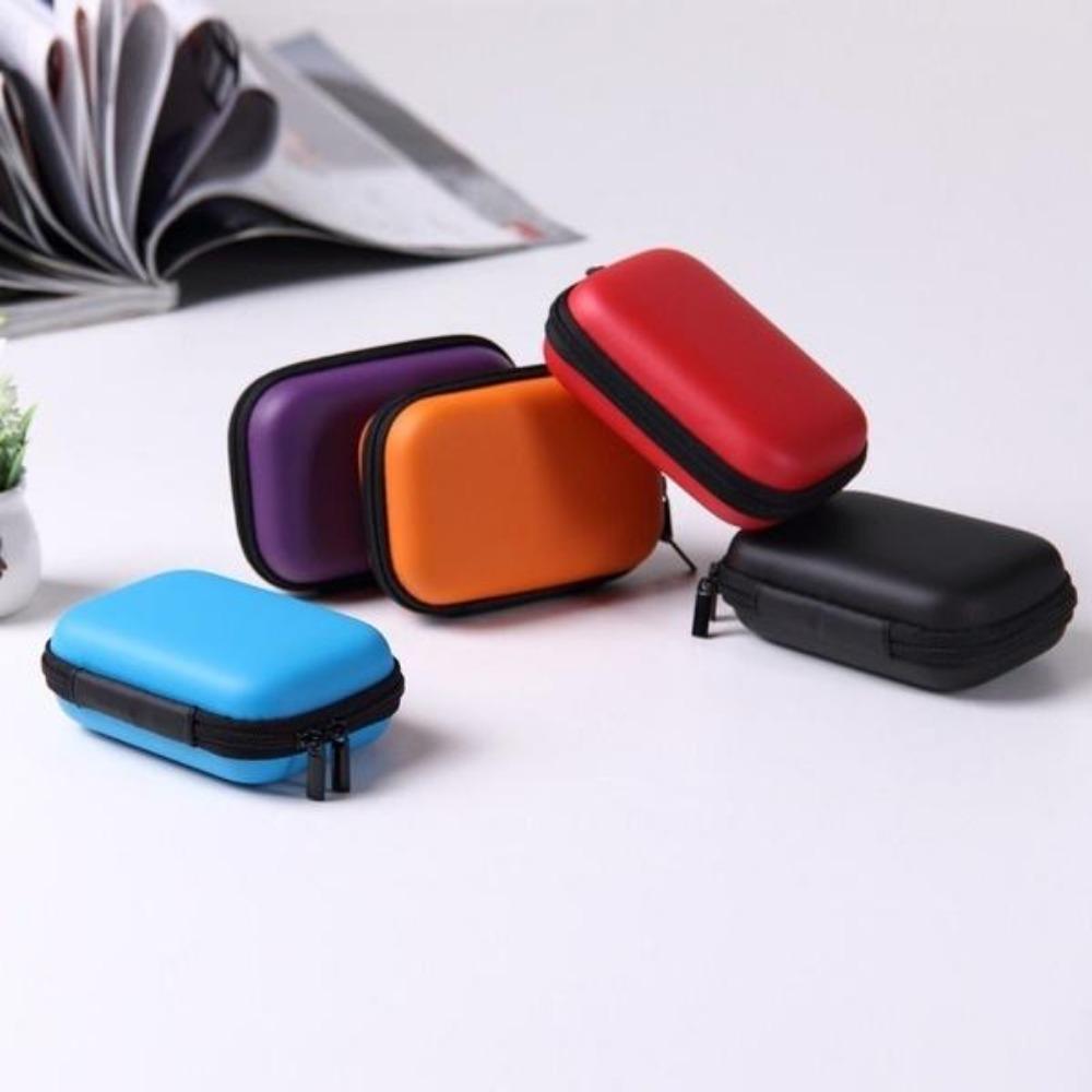 1PC Earphone Pocket Headphone Earbud Carry Storage Bag Charger Hard Holder Case