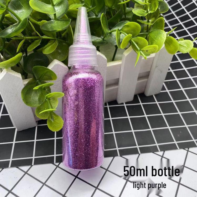 50ml Gold Glitter Powder with Flakes for Children's DIY Projects - Bright, Shiny Powder for Painting and Cross Stitch