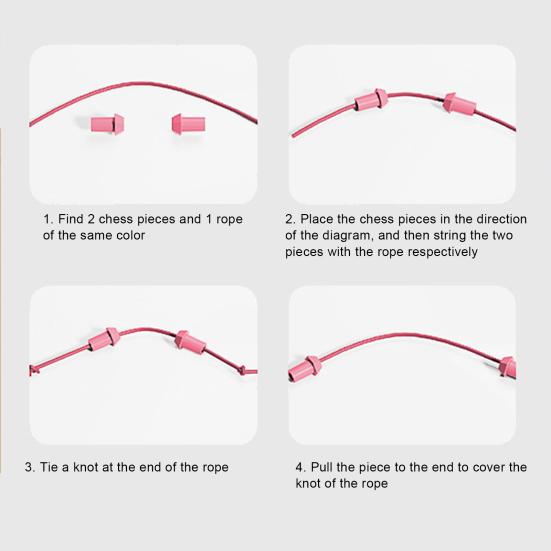 1/2/3 sady Dětská hra na rozmotávání lana Kroucená lana Uzly Výzva Stolní hra Logické myšlení Interaktivní výukové Hračka na rozmotávání elastického lana