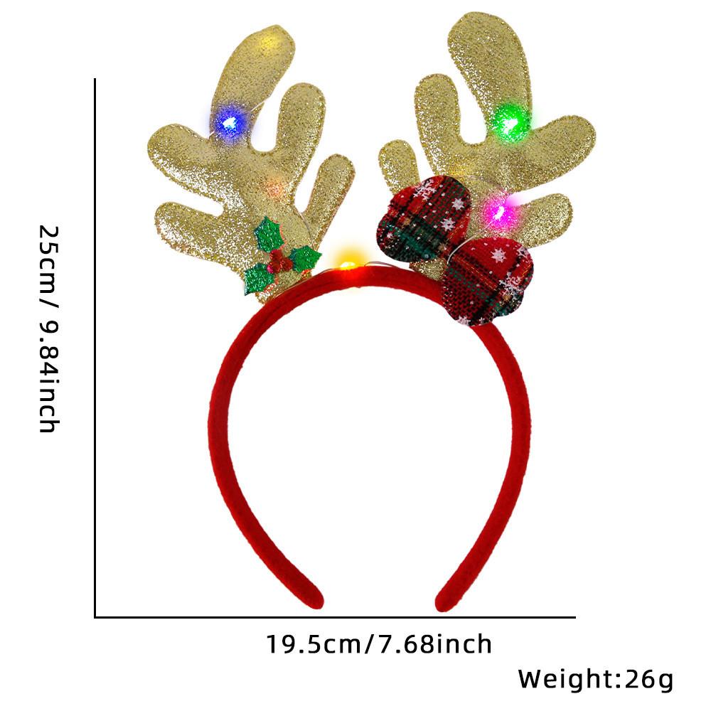 Christmas Festive Cartoon Headbands With Illuminated Reindeer Antlers Perfect For Parties Holiday