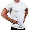 Mens Short Sleeve Solid Color Slim Fit Quick Dry Gym Training T Shirt