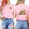 Team Punch Hugging Plush Front Tshirt Punch Monkey Shirt Viral Macaque Cozy Nostalgic Casual Tops Y2k Top Graphic T Shirts