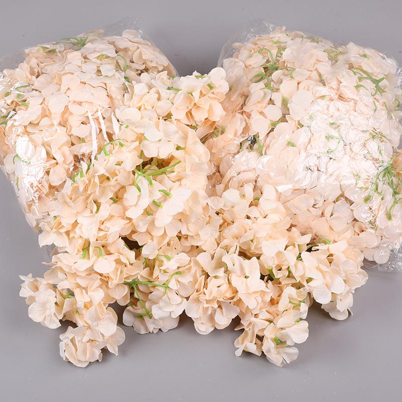 10 PCS Faux Silk Hydrangeas Flowers Heads with Stems Hydrangea Artificial Flowers Real Touch for Home Wedding Party Table Decor