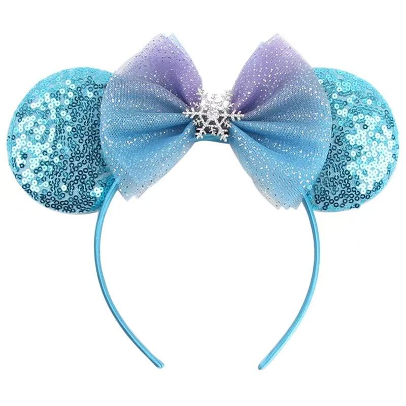 Newest Mouse Ears Headband Kid Adult Festival Party Sequins HairBow Hairband Women Girl Hair Accessories Gift