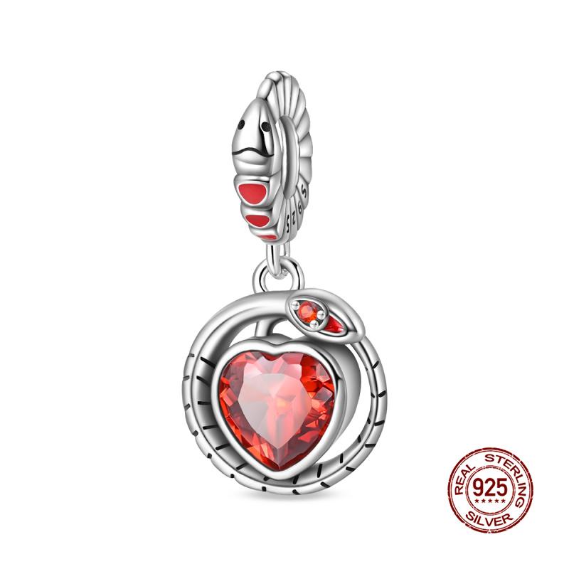 Original Charms Copper Tarot Cards & Snake Charm Beads Fit 3Mm Original Bracelet Necklace Women Diy Fine Jewelry Gift New In