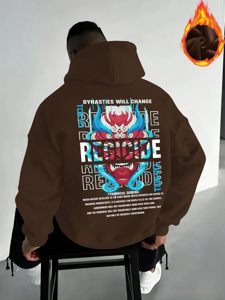 Hot selling men's new autumn regicide ghost mask print soft and comfortable hooded sweatshirt outdoor street style top