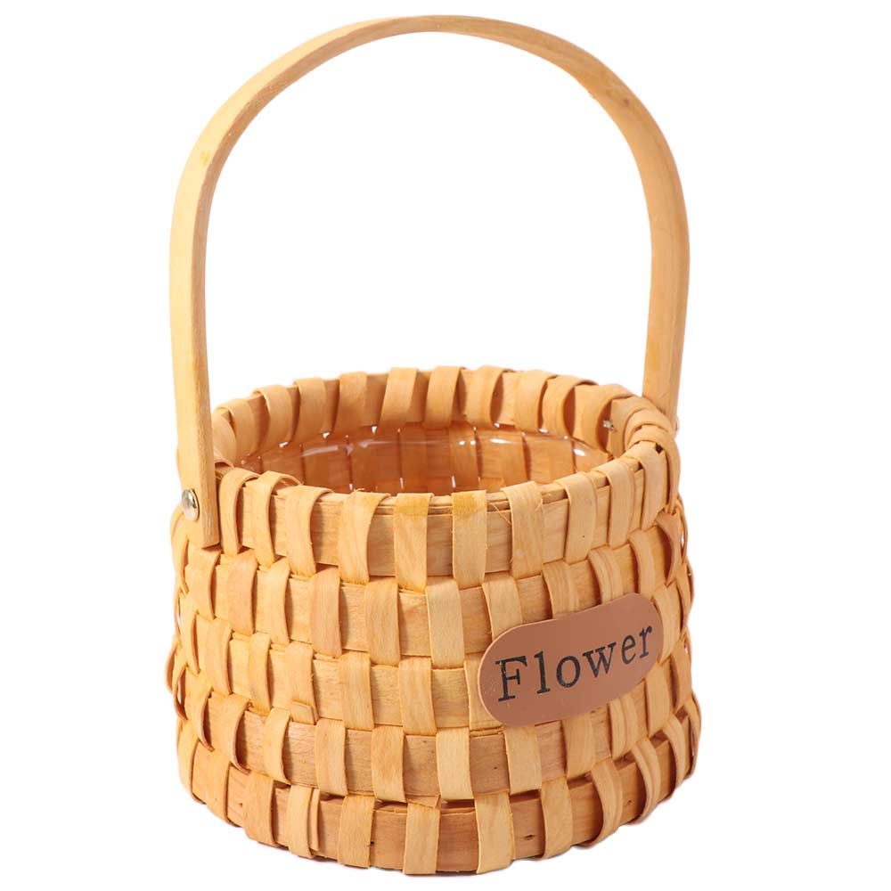 Handmade Storage Basket with Handle Organizer Basket Egg Basket Picnic Basket Flower Arrangement