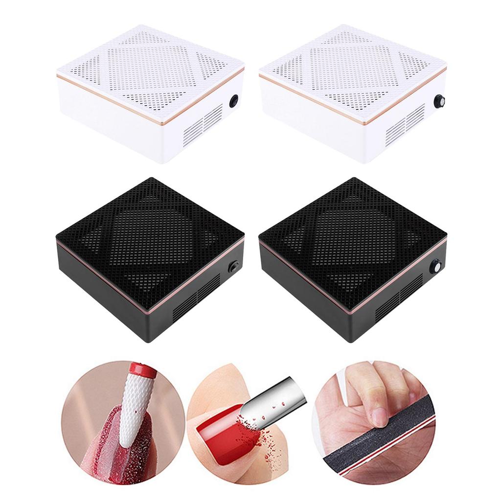60W Nail Vacuum Dust Collector Nail Art Salon Good Heat Dissipation Powerful Manicure Machine Durable US Adapter Fan Extractor