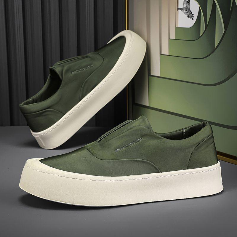 2025 Summer Men's Non-Slip Breathable Canvas Sneakers with Thick Sole