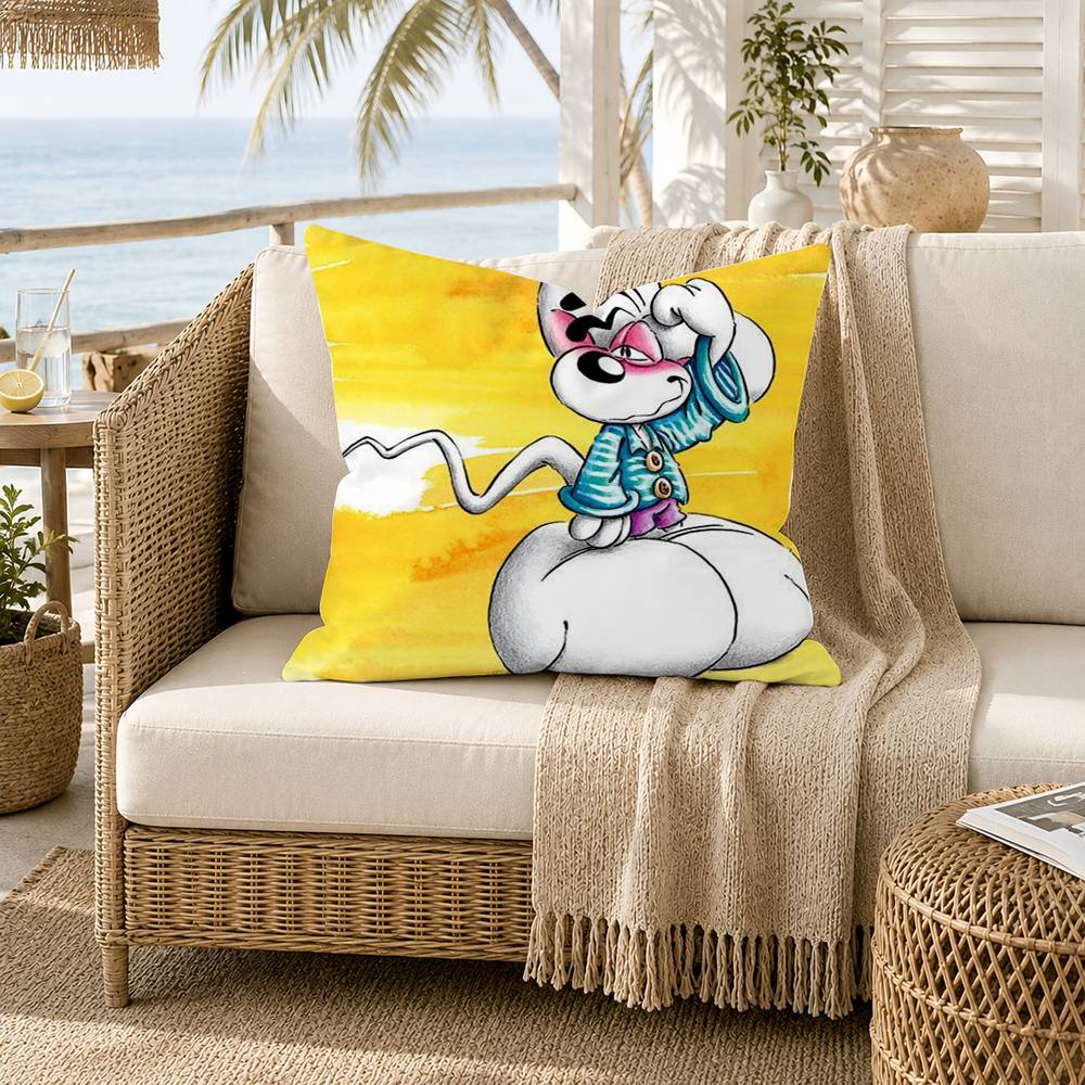 Cartoon Diddl Mouse Pillow Case for Sofa Living Room Home Office Decor Protective Cover
