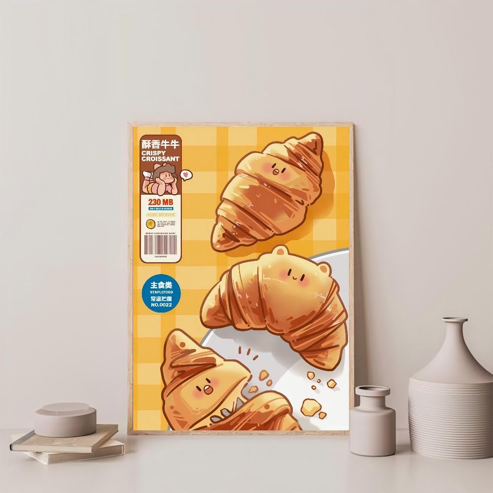 1pc Cute Food Convenience Store Illustration Poster HD Posters Home Room Bar Cafe Decor Art Wall Painting Picture