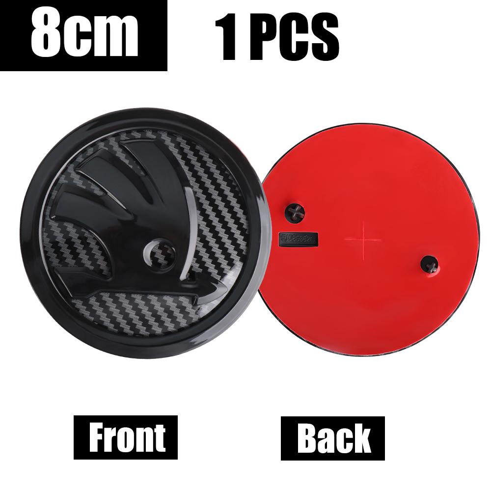 2026 Fierbinte 8/9/10cm Emblema Fibra de Carbon Capotă Față Mașină Autocolant Logo Portbagaj Spate Pentru Skoda Octavia Karoq Skoda S VII Fabia Kam
