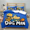 Dog Man And Friends Adventure 3PCS Bedding set,Ideal for 1pc Duvet Cover And 2pcs Pillowcases Perfect for Fan gift,Ideal for Bedroom, Dormitory