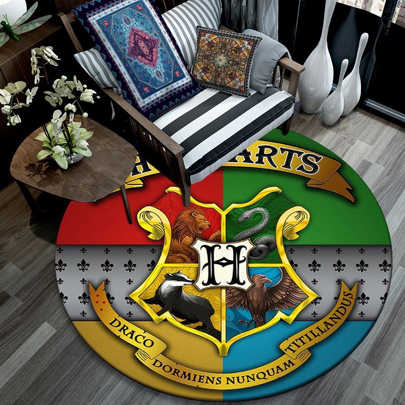 Harry Potter2 Round Area Rug,Carpet Rug for Living Room Bedroom Sofa Playroom Decor,Non-slip Floor Mat
