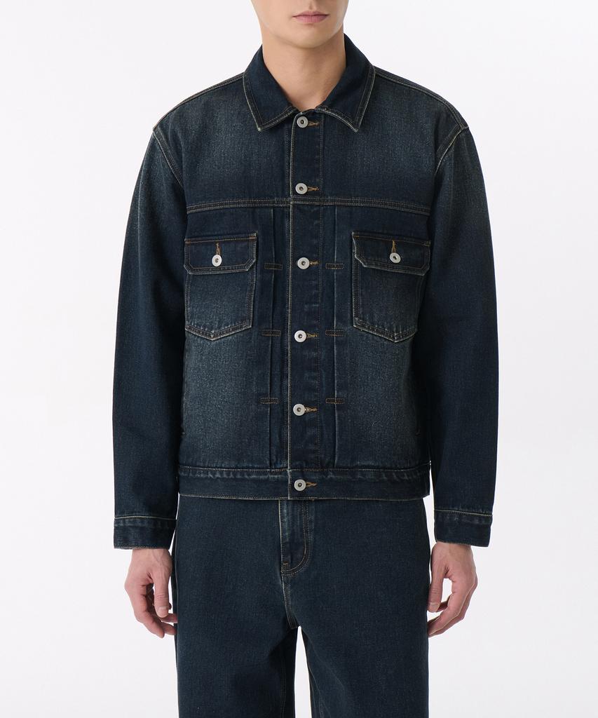 Musinsa Standard Relaxed Denim Trucker Jacket 2 [Dark Blue]