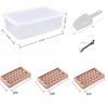 Spherical Ice Cube Tray with Lid for Ice Hockey - Makes 33 Cubes