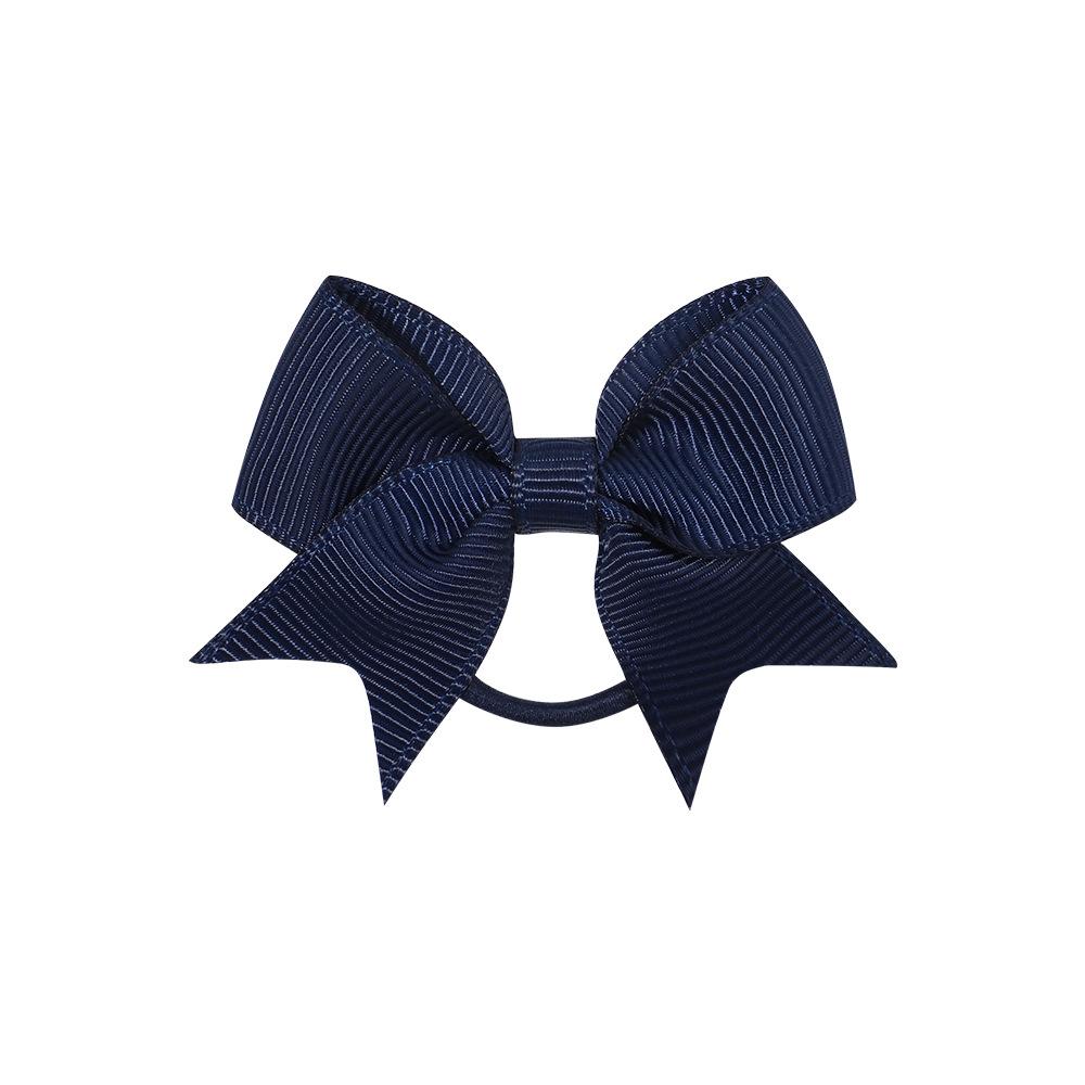 Children'S Hair Band Bow Rubber Band Solid Color Thread With Dovetail Hair Band Cute Baby Headgear Hair Accessories 2820