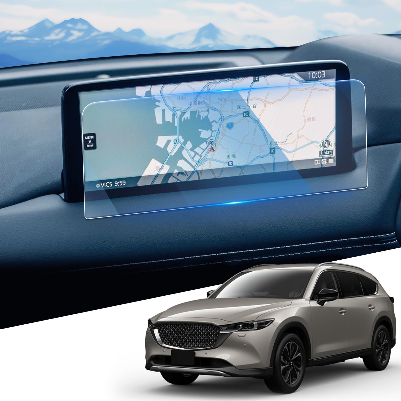 

WEIPIN Защитная пленка для навигационного экрана Mazda, сенсорный экран, 9H, автомобильные аксессуары CX-8 10,25 дюйма, устойчивая к царапинам, с низким коэффициентом отражения, высокая чувствительность