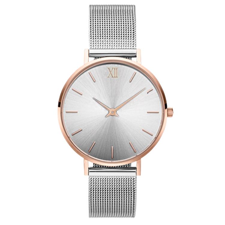 Einfaches und ultradünnes Damen-Autolinien-Gürtel-Rosen-Phil Damen-Wasserdichte Uhr 785