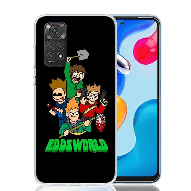 Anime Cartoon Eddsworld Phone Case For Xiaomi Redmi Note 13 14 15 Pro Plus 12S 12 14S 11S 11E 10 10S 11 11T 5G 4G Cover Coque Re