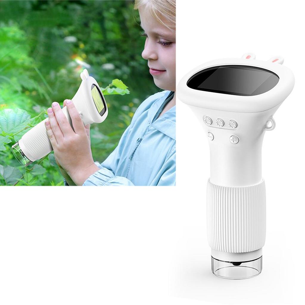 2in Screen Handheld Microscope 2MP 100 to 1000X Zoom Real Time HD Imaging Portable Microscope with 8 LEDs
