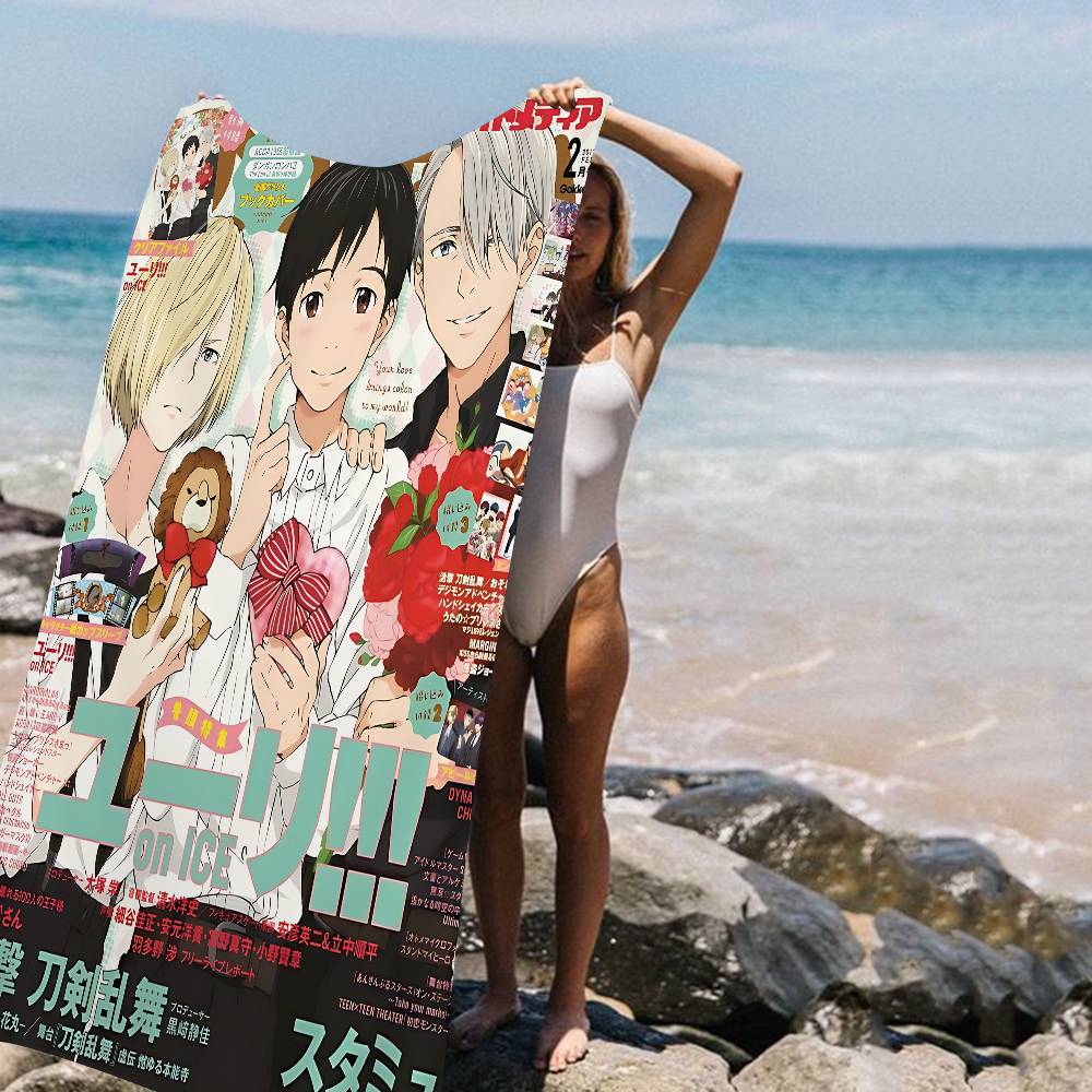 Yuri On ICE Classic Microfiber Beach Towel Absorbent Quick Dry Soft Yoga Swimming Resort Mountain Climbing Towel