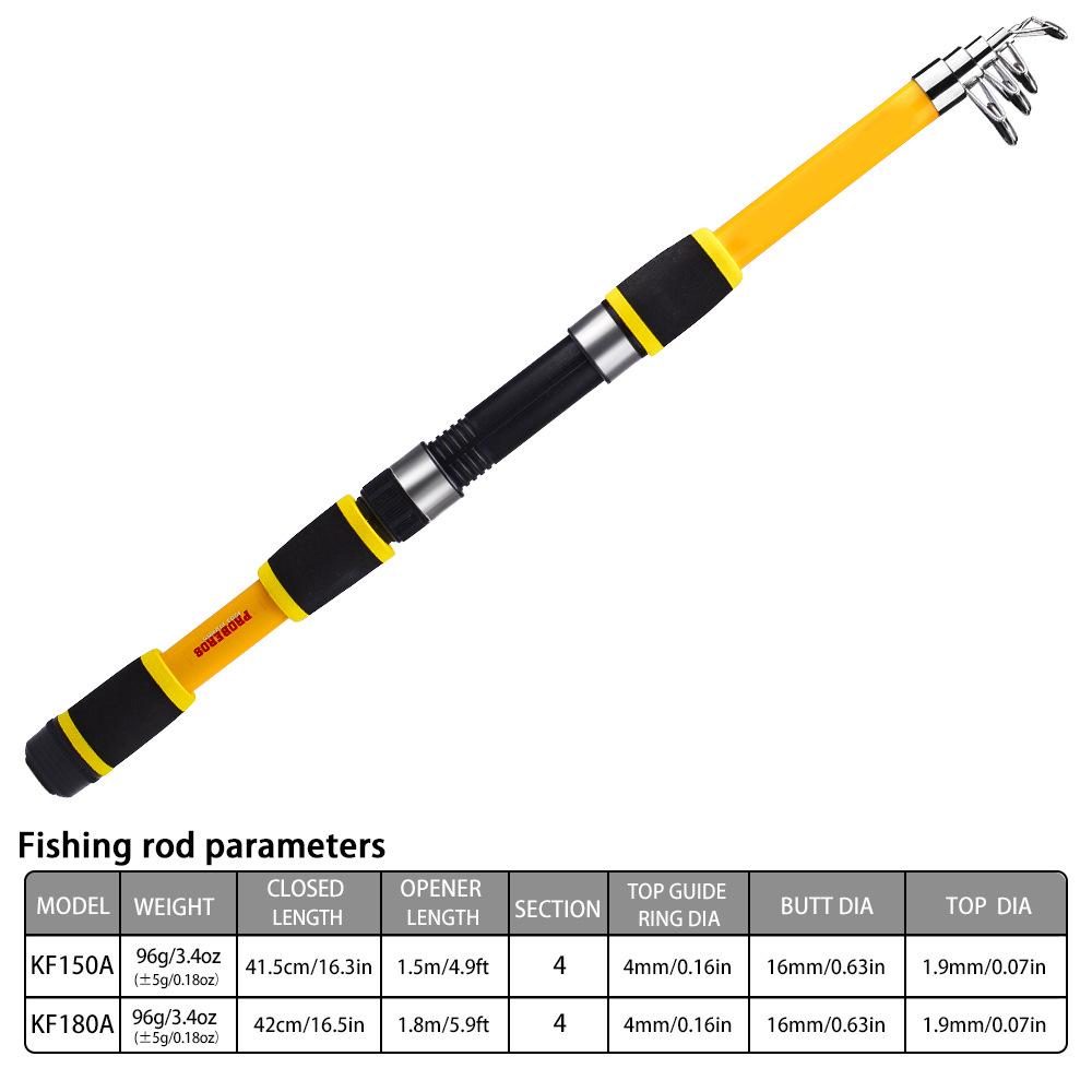 Beginner Long Cast Spinning Sea Fishing Rod & Reel Combo Set (1.5M/1.8M)
